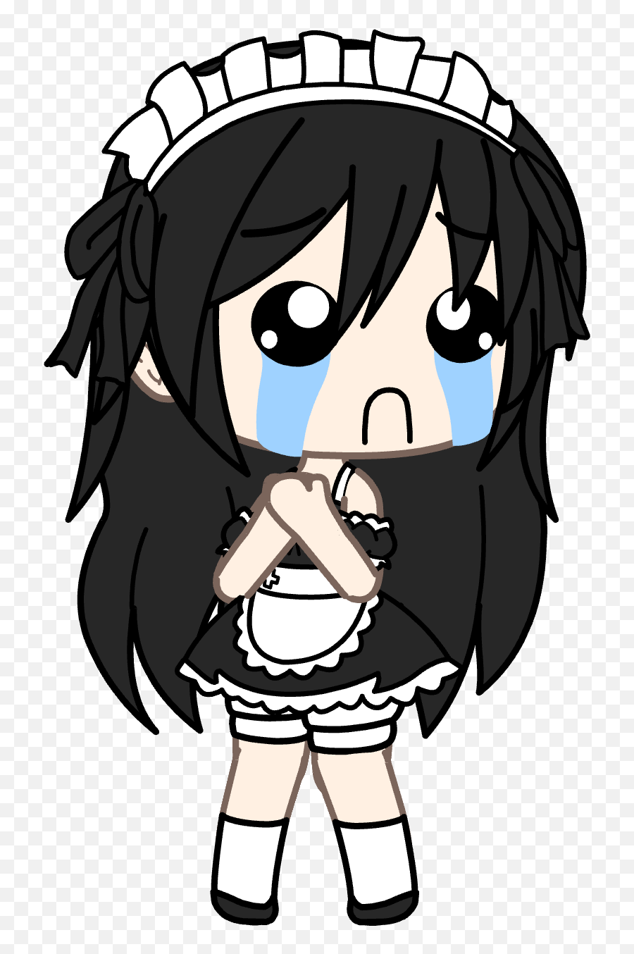 Maid Crying Wendy - Gacha Life Sad Maid Emoji,Maid Emoji