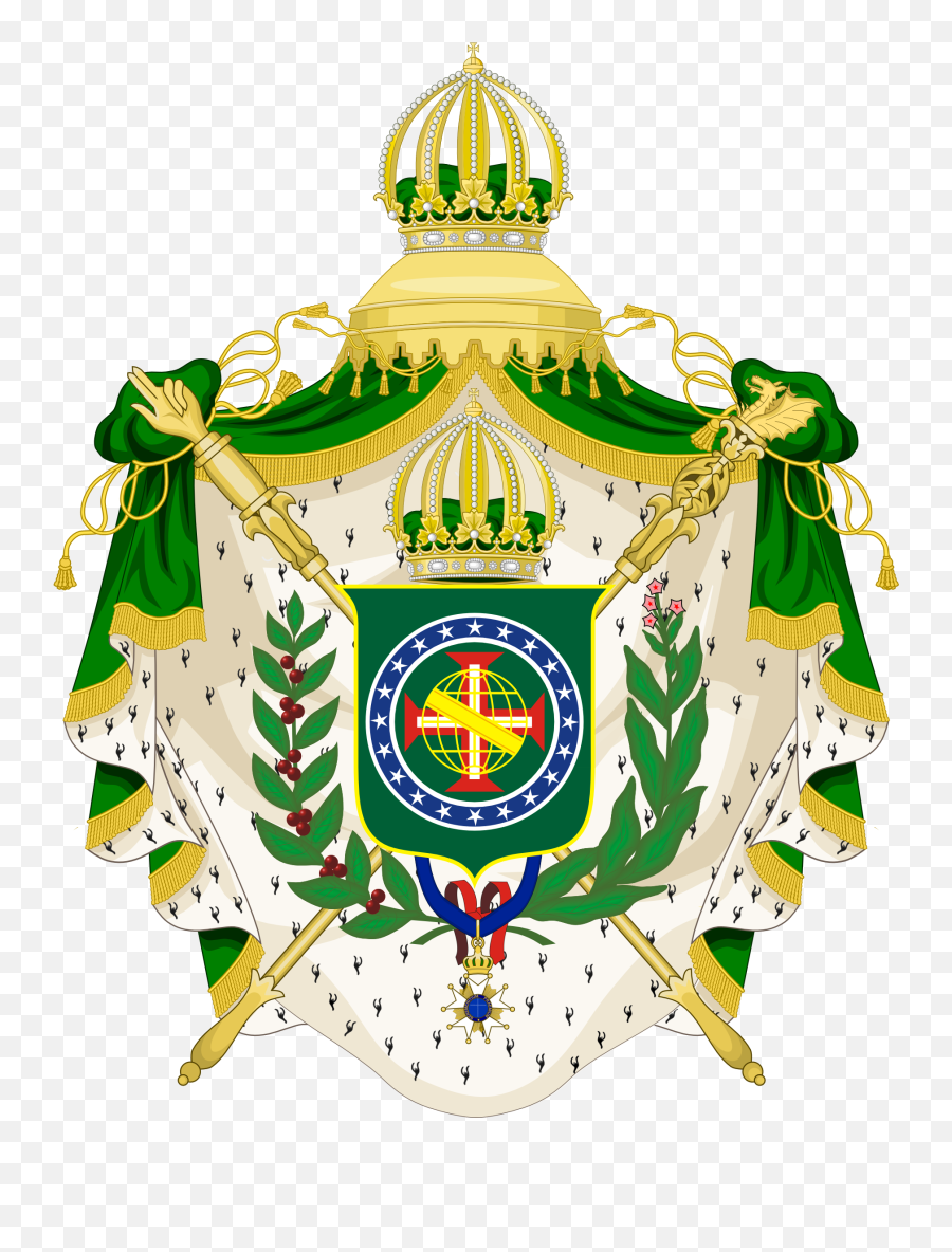 Grand Imperial Arms Of Brazil - Brazilian Empire Coat Of Arms Emoji,X Arms Emoji