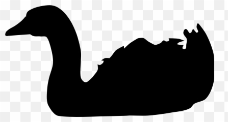 Duck Clip Art Silhouette Neck Beak - Transparent Swan Silhouette Emoji,Swan Emoji