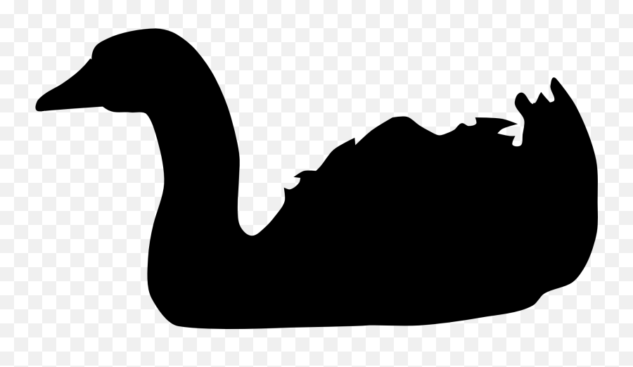 Duck Clip Art Silhouette Neck Beak - Transparent Swan Silhouette Emoji,Swan Emoji