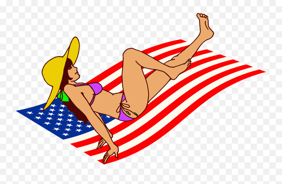 Bikini Flag Swimsuit Flying Carpet - Clip Art Emoji,Emoji Bikini Woman Flag
