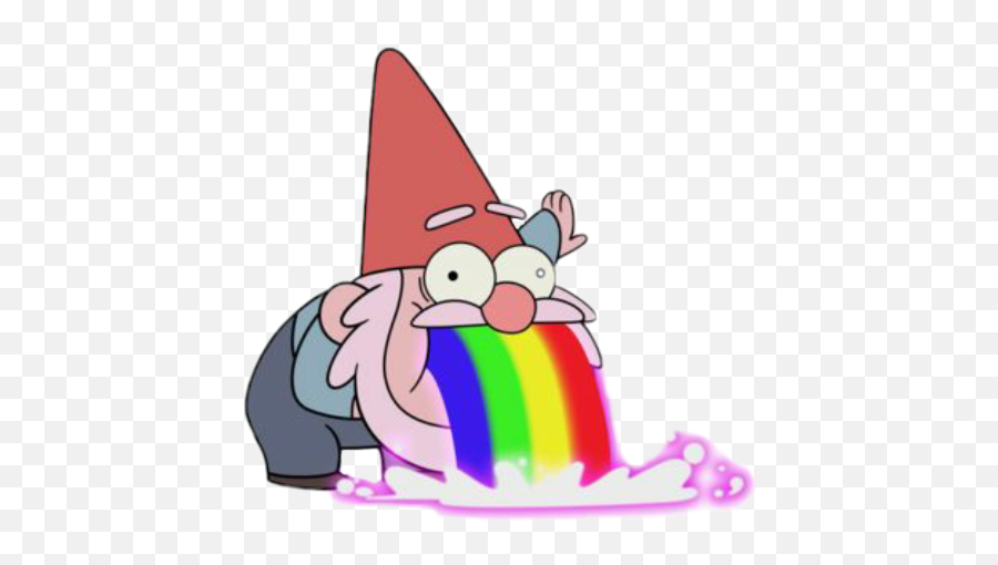 Nomo Arcoiris Vomito - Gravity Falls Gnome Vomit Emoji,Emoji Vomitando