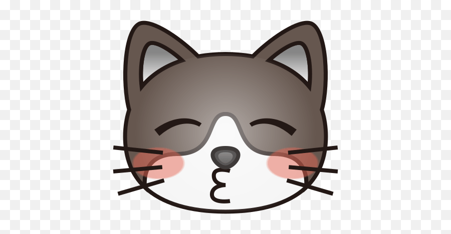 Kitten Cat Face With Tears Of Joy Emoji Emoticon - Cat Kissing Emoji,Cat Emoticon