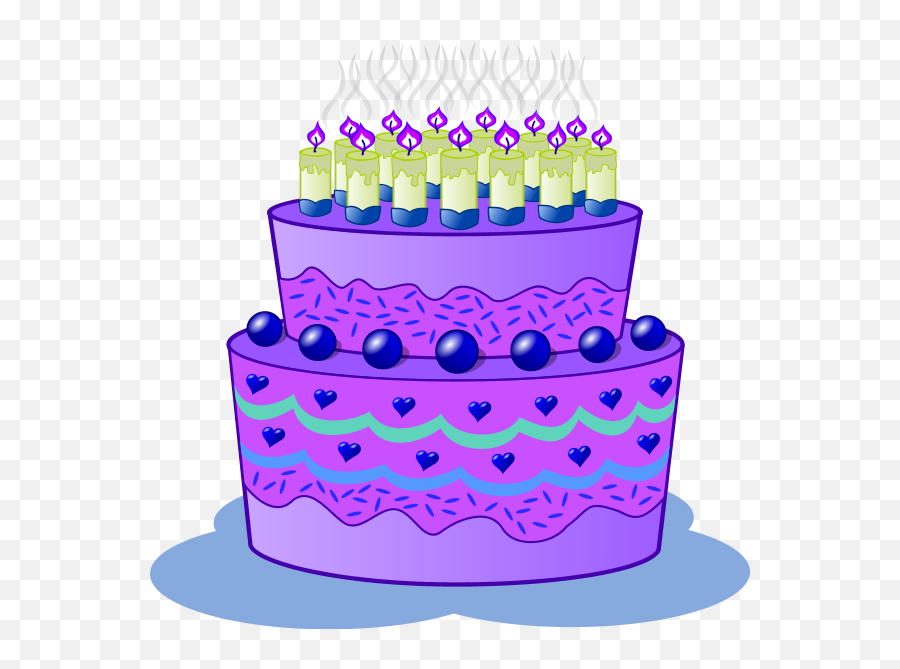 Birthday Cake Clipart Purple - Violet Birthday Cake Clip Art Emoji,Emoji Birthday Cakes