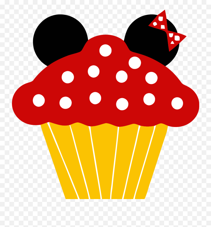 Minnie Cupcake Clipart Png U2013 Clipartlycom - Cupcake Mickey Png Emoji,Cupcake Emoticon