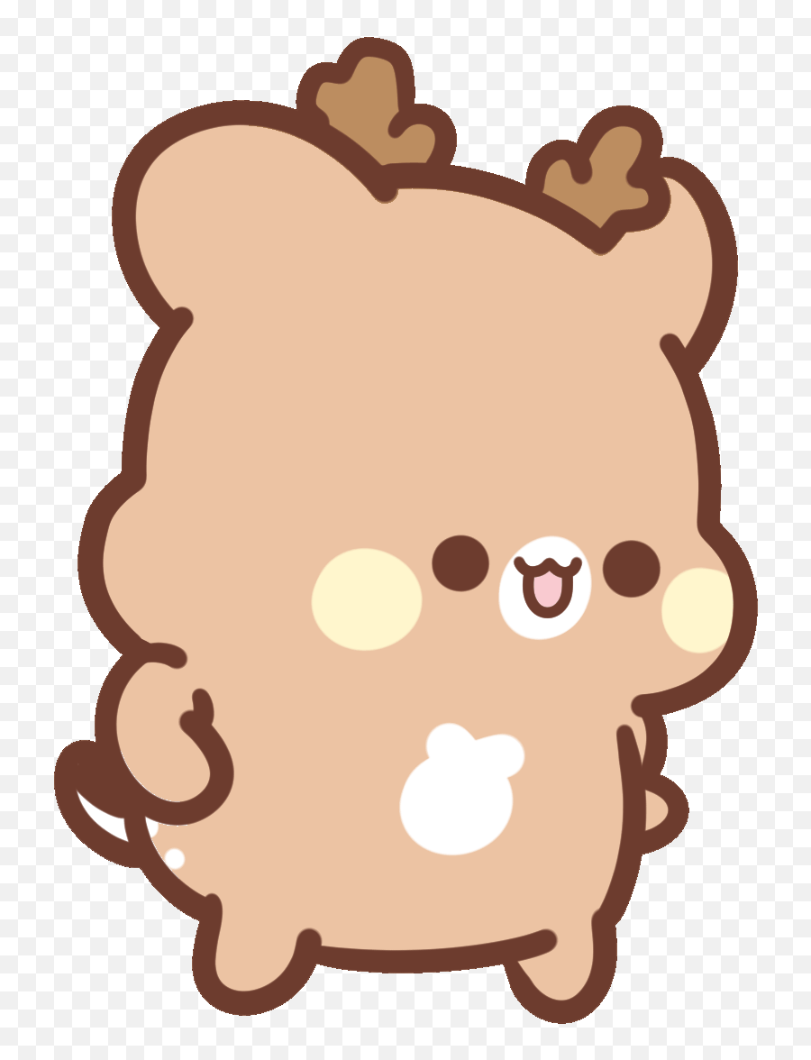 Happy Deer Sticker By Sweethouse For Ios Android Giphy - Animated Cute Deer Gif Emoji,Deer Emoji