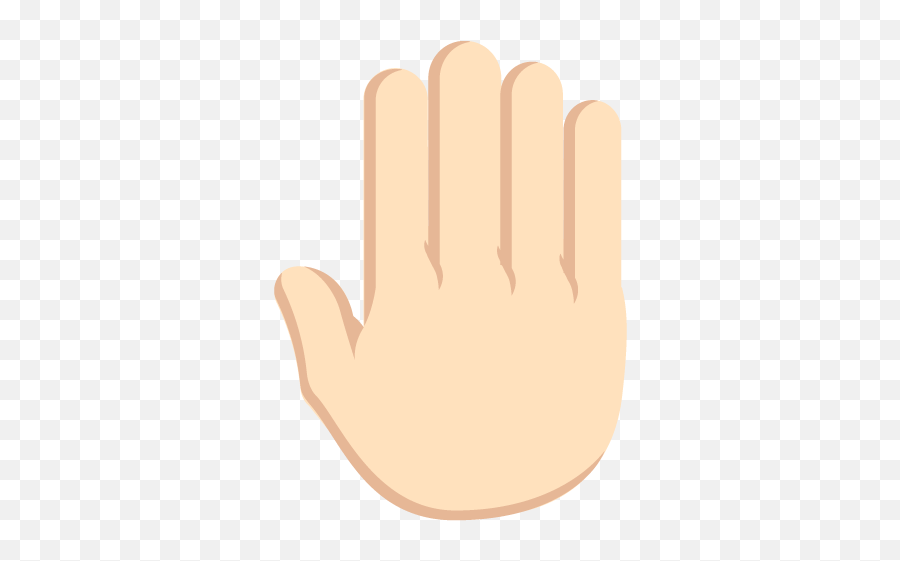Raised Back Of Hand Light Skin Tone Emoji Emoticon Vector - Sign Language,Gas Emoji
