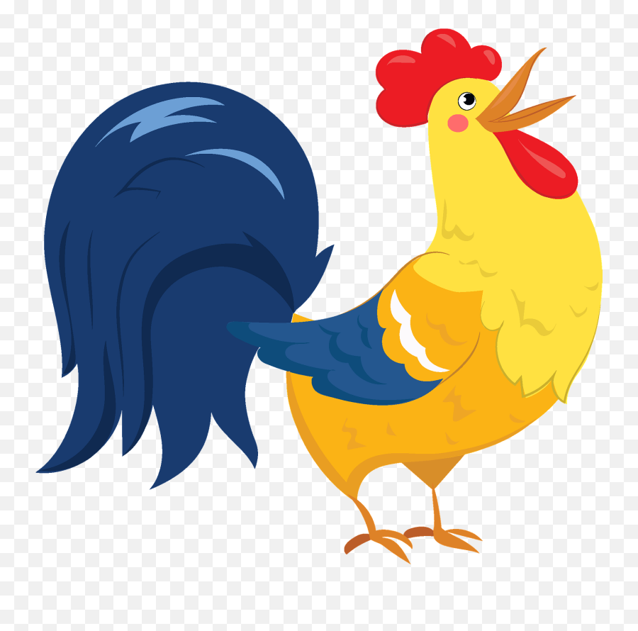 Rooster Clipart - Rooster Singing Cartoon Png Emoji,Rooster Emoji