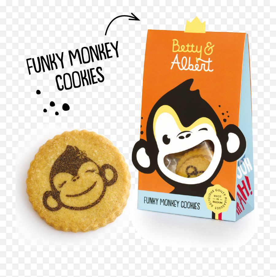 Funky Monkey Cookies - Jungle Beads Betty And Albert Emoji,Monkey Emoticon