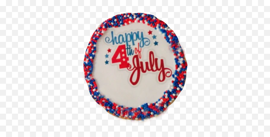 July 4th Cookies With Nonpareils - Circle Emoji,Fourth Of July Emoji