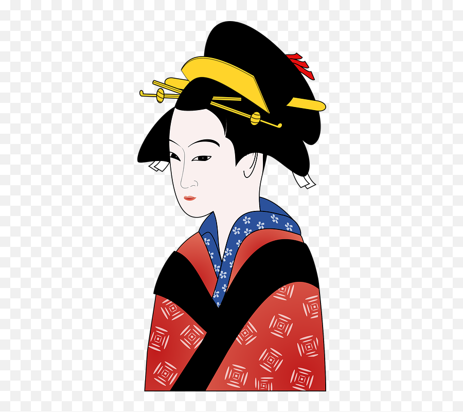 Free Traditional Pattern Vectors - Japanese Women In Kimono Drawing Emoji,Morocco Flag Emoji