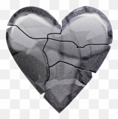 Emoji Ios12 Heart Heartemoji Heartbreak - Black Glass Broken