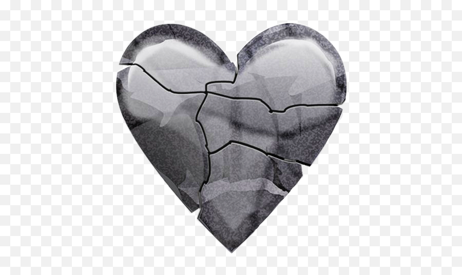 Emoji Ios12 Heart Heartemoji Heartbreak - Black Glass Heart Broken,Rock Out Emoji