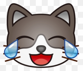 Cat Face With Tears Of Joy Emoji For - Pouting Cat Emoji,Tear Of Joy Emoji