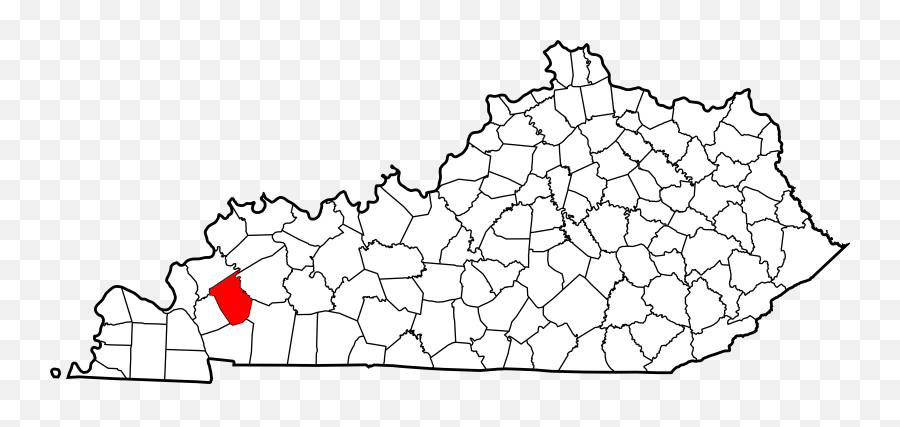 Map Of Kentucky Highlighting Caldwell County - Wolfe County Ky On Map Emoji,Confederate Flag Emoji