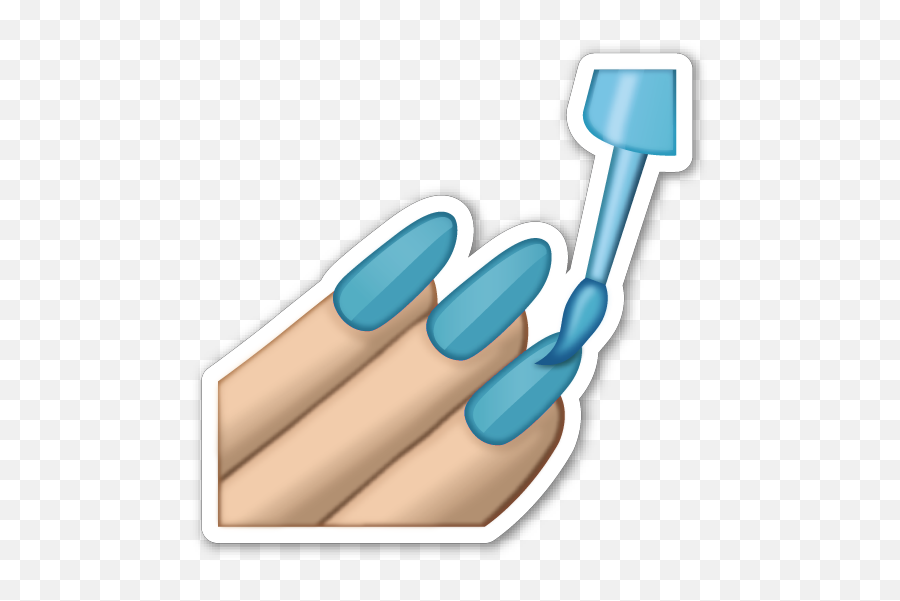 Nailpolish Nail Tumblr Emoji Blue - Png Emojis Make Up,Toothbrush Emoji