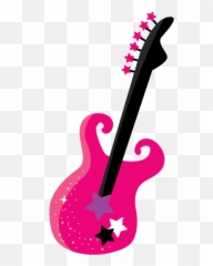 Rock Music Png - Pink Guitar Clip Art Emoji
