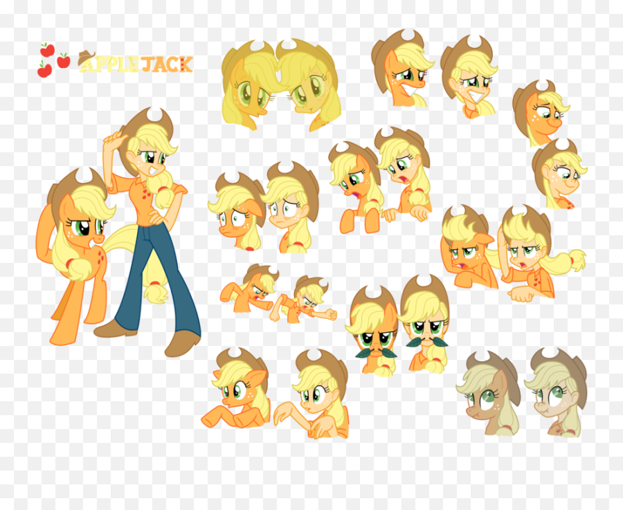 Human Applejack My Little Pony Friendship Is Magic Know - Mlp Pony And Human Emoji,Magic Emoticon