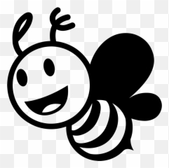 Bee Icon Png 219289 - Free Icons Library Black And White Bee Cartoon Png Emoji,Bumble Bee Emoji
