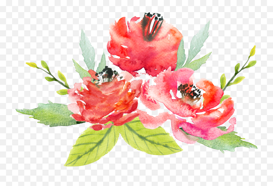 Pink Watercolor Flowers Transparent U0026 Png Clipart Free - Flower Watercolor Painting Png Emoji,Yaranaika Emoji
