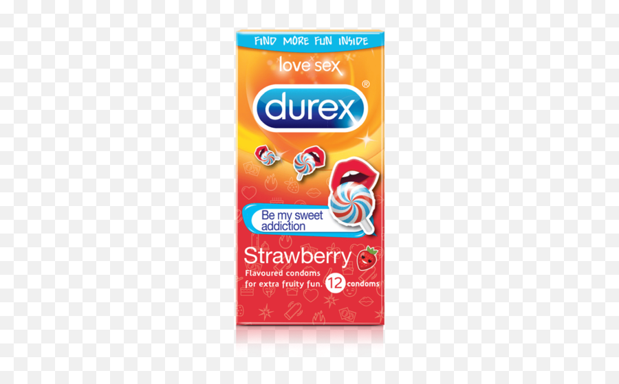 Durex Emoji Strawberry - Durex Condoms Turn Up The Heat,Strawberry Emoji