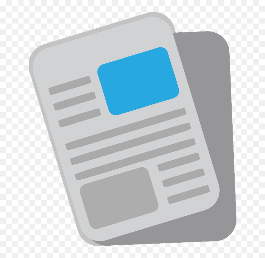 Newspaper Emoji Clipart - Horizontal,Newspaper Emoji