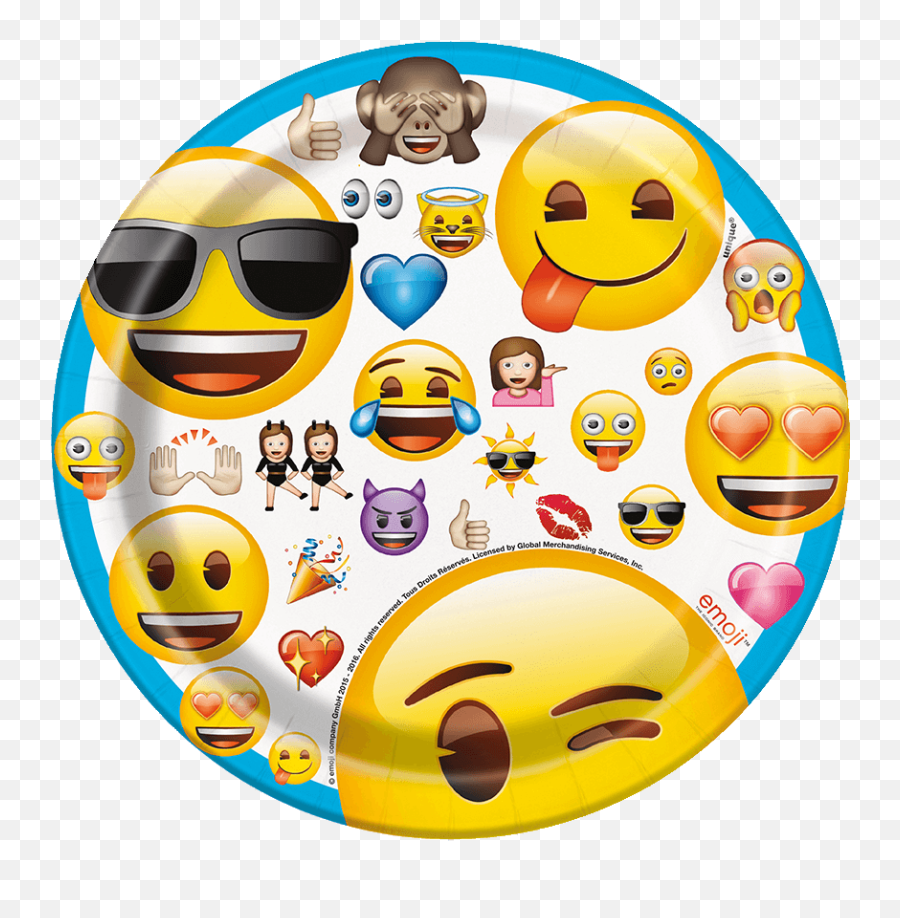 Emoji Paper Plates Small - Cosas De Emojis,Emoji Plates