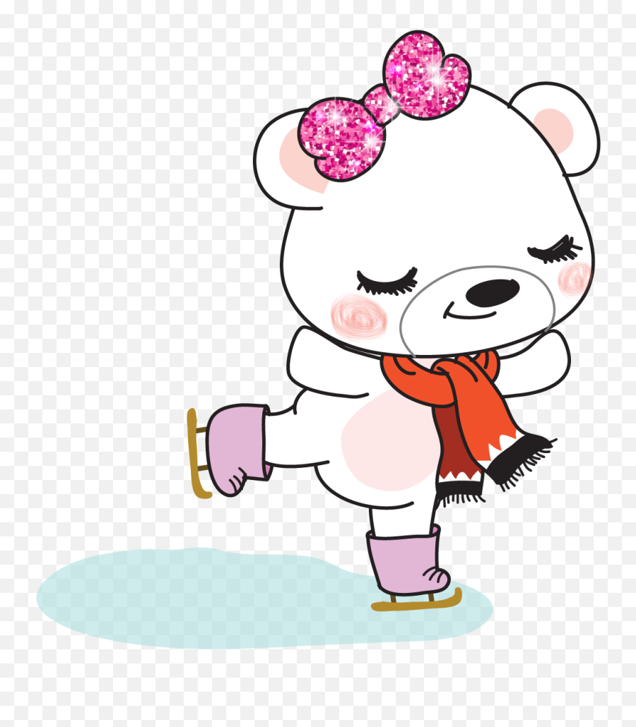Boo Bear Ice Skate - Dot Emoji,Ice Skate Emoji