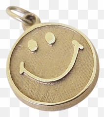 Smiley Face Vintage Charm 10k Gold Circa 1960s The - Locket Emoji,Gold Emoji