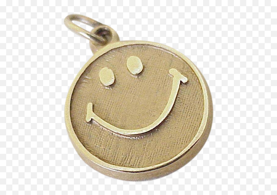Smiley Face Vintage Charm 10k Gold Circa 1960s The - Locket Emoji,Gold Emoji