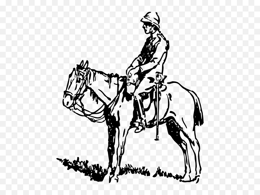 Horse Clipart Man Horse Man - Guy On A Horse Draw Emoji,Man And Horse Emoji