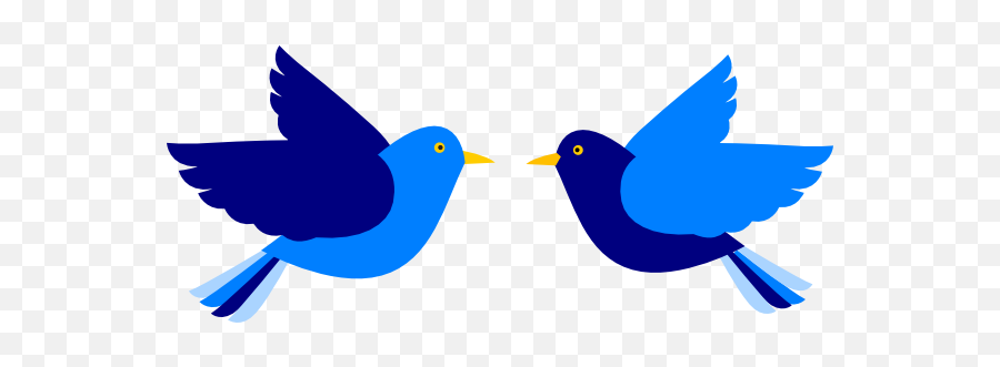 Clip Art Bluebird Of Happiness - Bird Flying Clip Art Emoji,Blue Bird Emoji