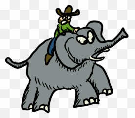 Kirk - Elephant Rider Cartoon Emoji,Hit The Folks Emoji