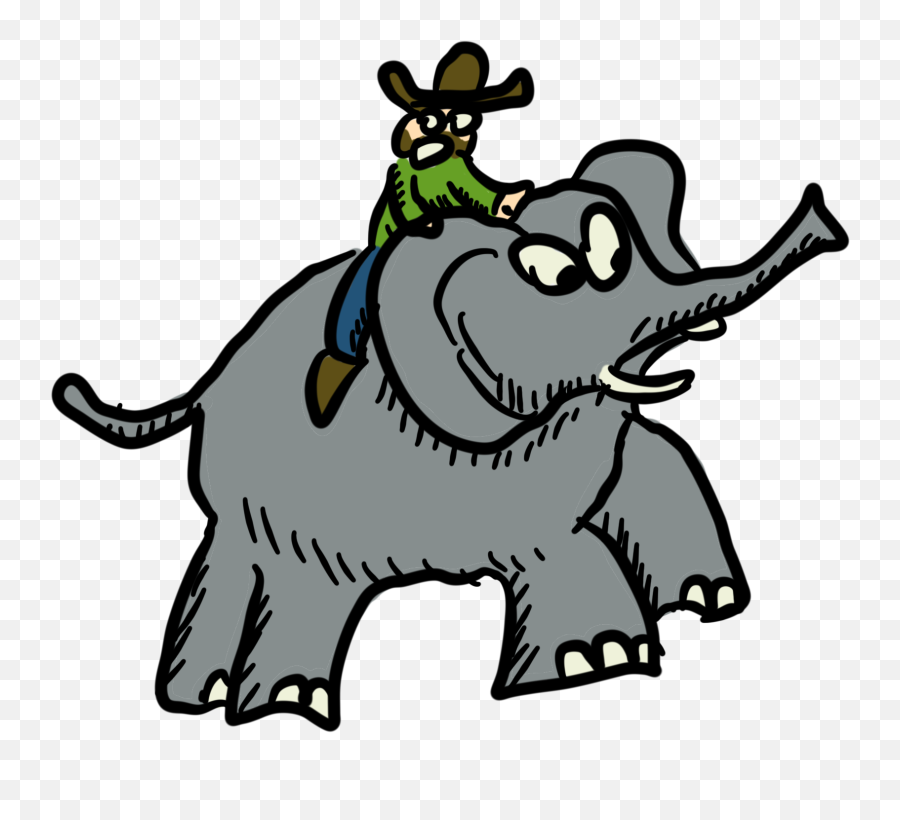 Kirk - Elephant Rider Cartoon Emoji,Hit The Folks Emoji