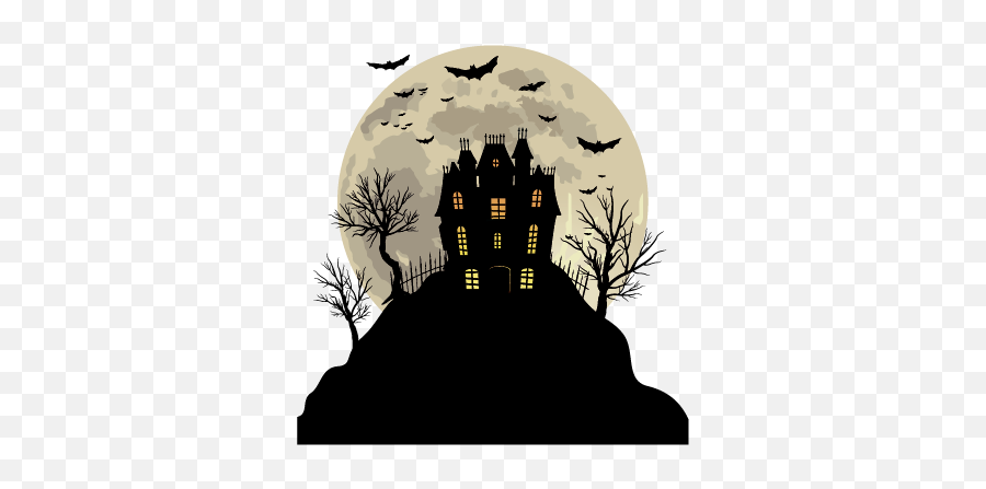 Halloween Festival And Haunted House - Halloween Party Design Emoji,Halloween Emoticons For Facebook