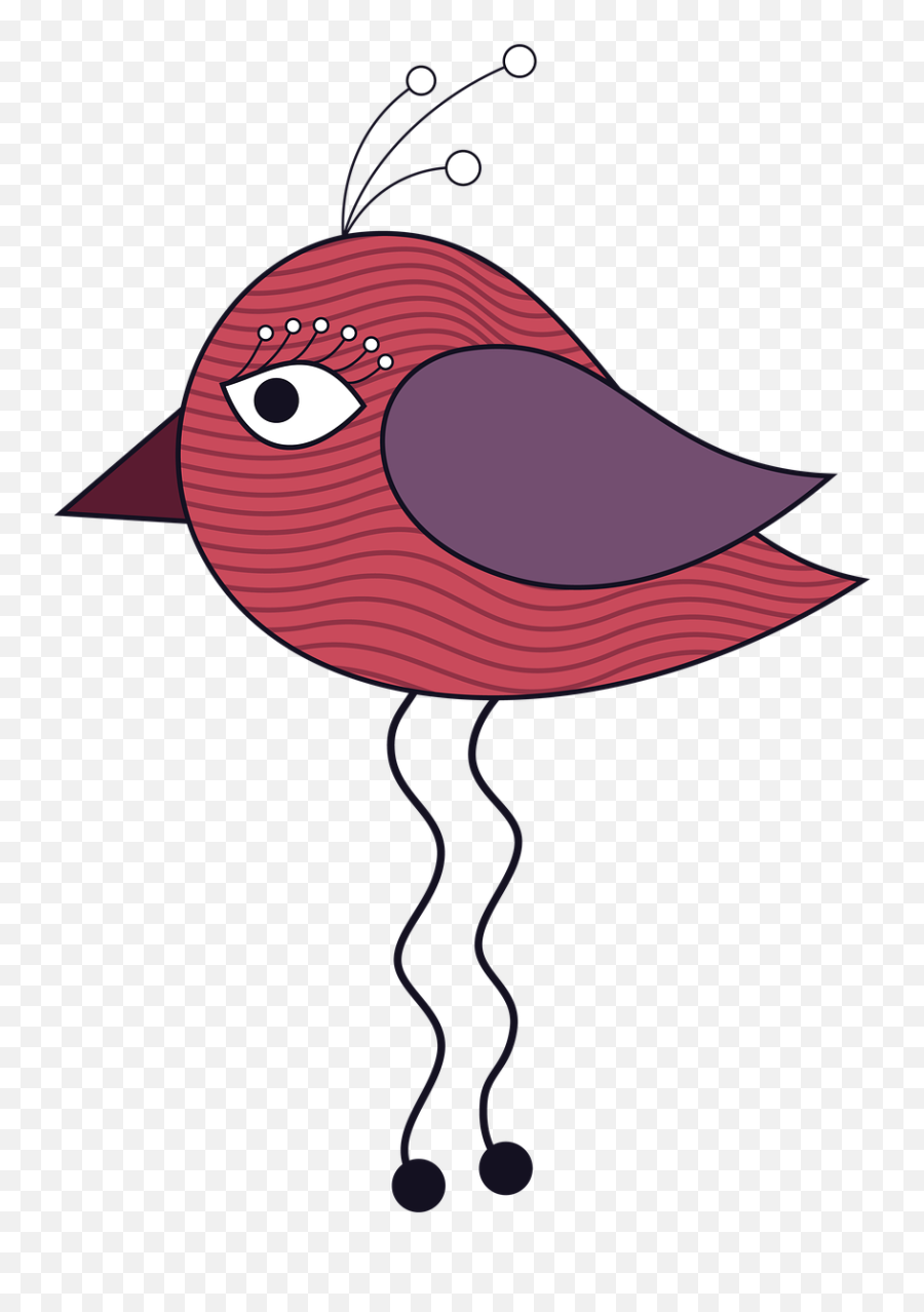 Bird Cartoon Pink Purple Fancy - Illustration Emoji,Pink Flamingo Emoji