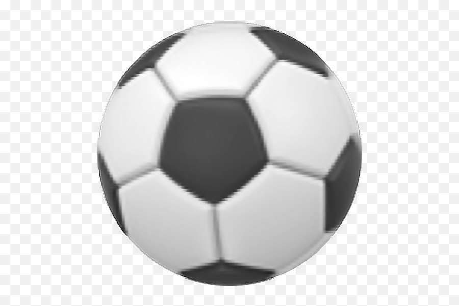 Soccerball Bal Outdoor Emoji Blackwhite Sport Play Roun - Emoji Apple Ballon De Foot,Soccer Ball Emoji
