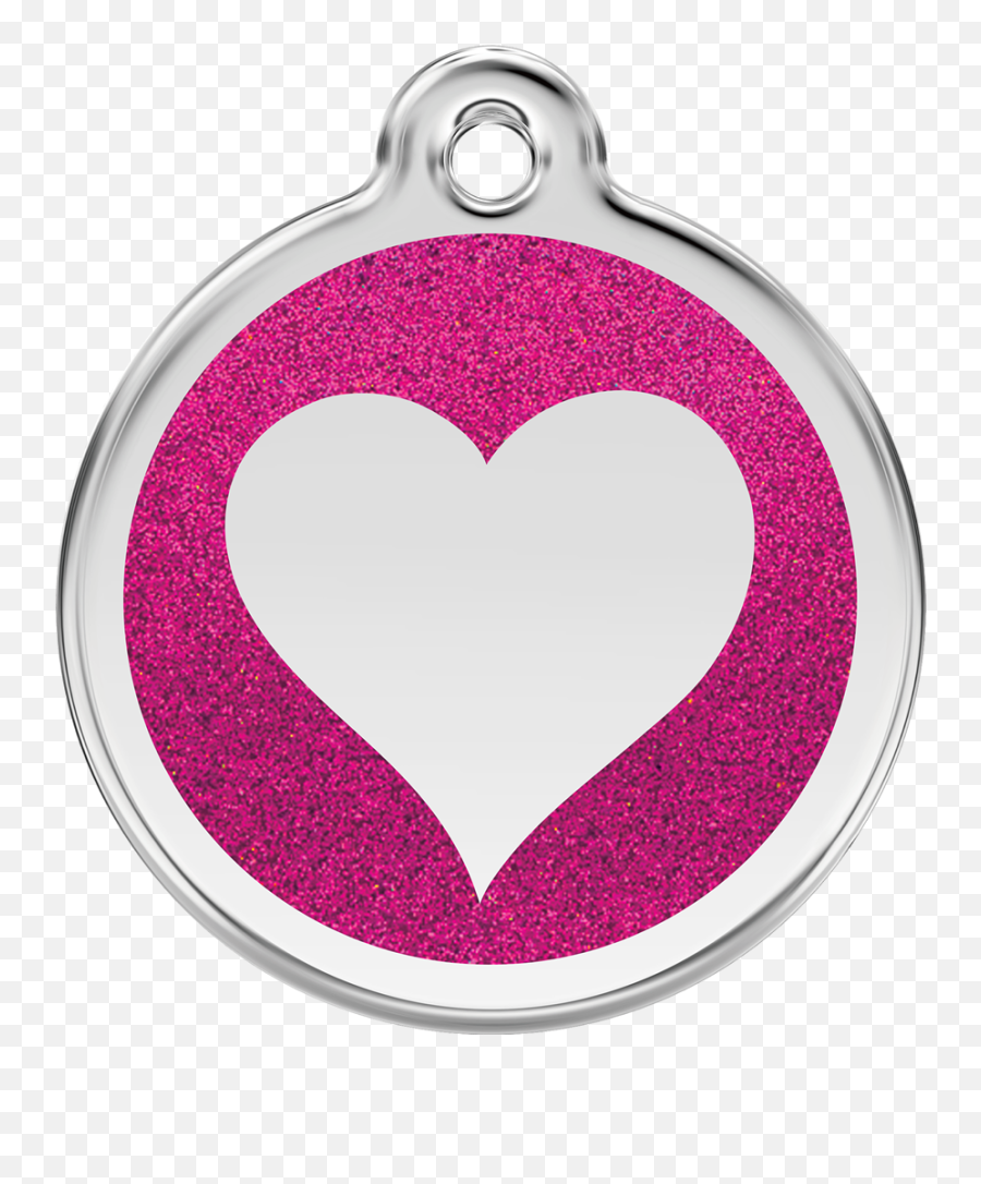 Enamel Tag Heart Hot Pink 0x - Red Dingo Emoji,Glitter Heart Emoji
