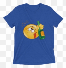 Funny Drunk Emoji Shirts - Blessed To Be A Blessing