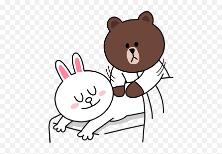 Line Stickers Craze Line Sticker Cute Love Gif Cute - Romantic Brown And Cony Gif Emoji,Brown Emoji