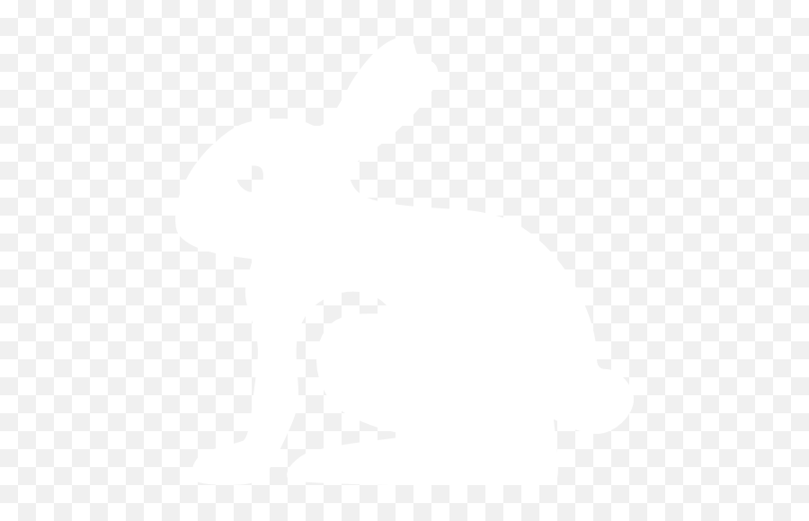 White Easter Rabbit Icon - Free White Animal Icons Rabbit Icon Png White Emoji,Easter Bunny Emoticon