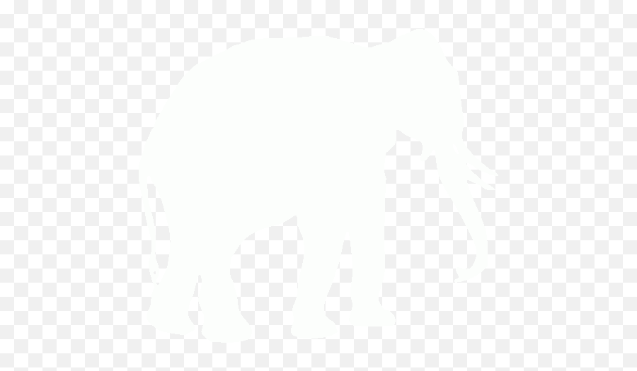 White Elephant Icon - White Elephant Silhouette Emoji,Elephant Emoticon
