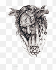 satan satanic art Sticker by TheHateCult - Realistic Devil Tattoo Designs Emoji