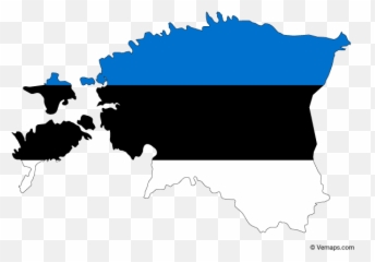Flag Map of Estonia Free Vector Maps vector - With Regions Emoji