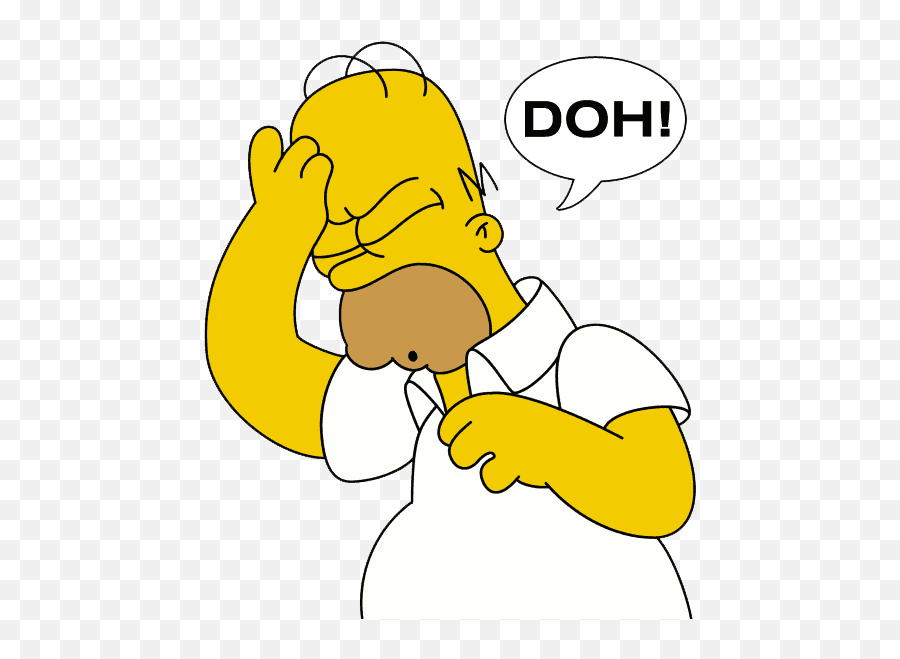Doh Clipart Oops Picture - Homer Simpson D Oh Emoji,Doh Emoji
