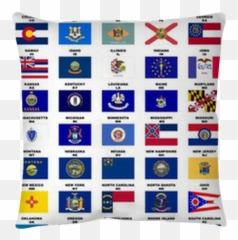 Flags Of The States Floor Pillow Pixers - Usa Emoji