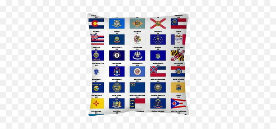 Flags Of The States Floor Pillow Pixers - State Flags Of The Usa Emoji,Emoticon Codes