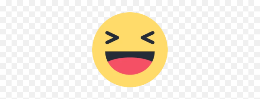 Facebook Haha Laugh React Button - Smiley Emoji,Facebook Haha Emoji