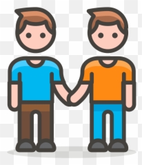282 - Two Men Holding Hands Clipart Emoji,Emoji Hands