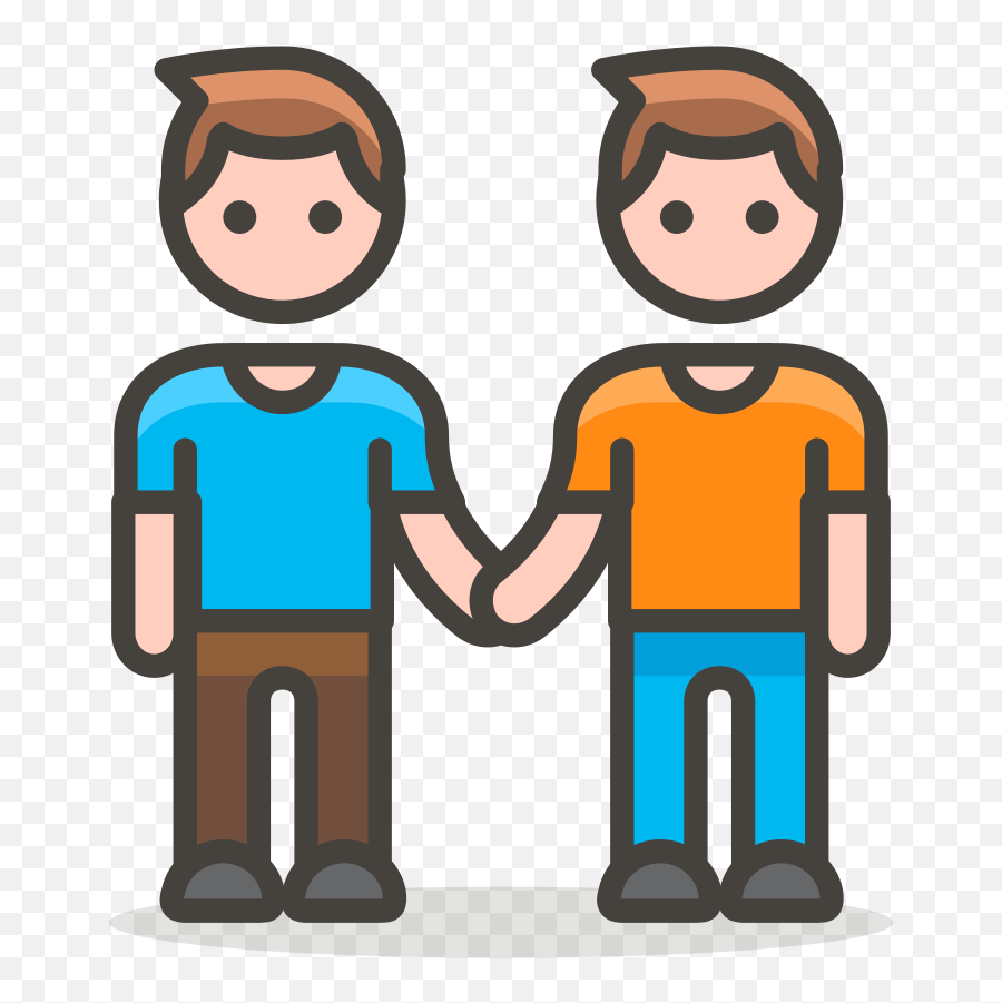 282 - Two Men Holding Hands Clipart Emoji,Emoji Hands